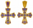 Крест с эмалью и золотым покрытием 2009 г инфо 12327r.