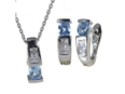 Комплект украшений серьги+подвески, серебро 925, топаз,циркон 002 16 21-00159 2010 г инфо 12381r.